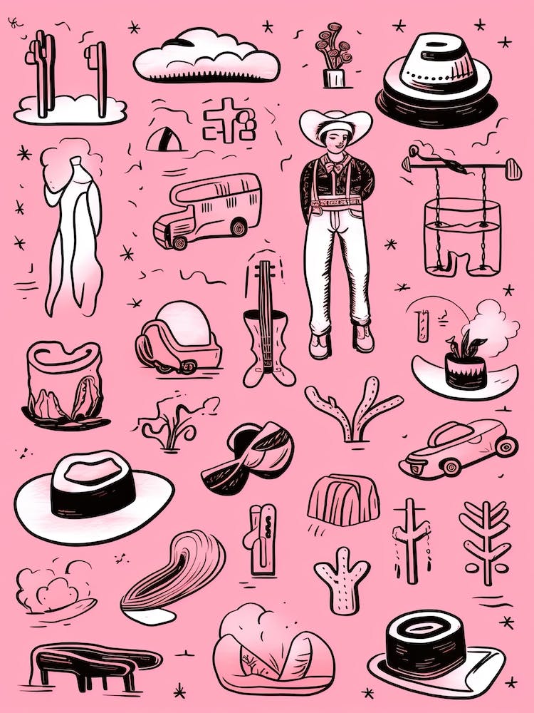 Cowboy Things Drawing 4