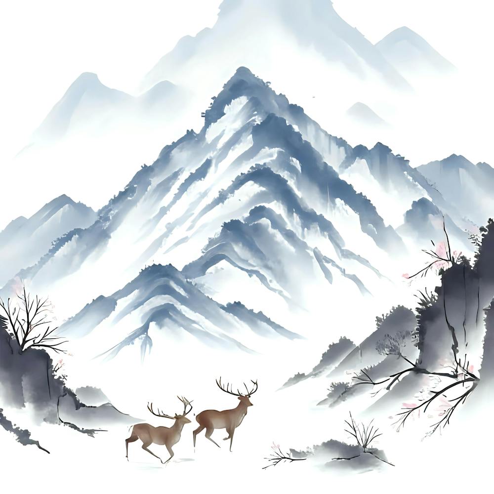 Deer In The Mountains