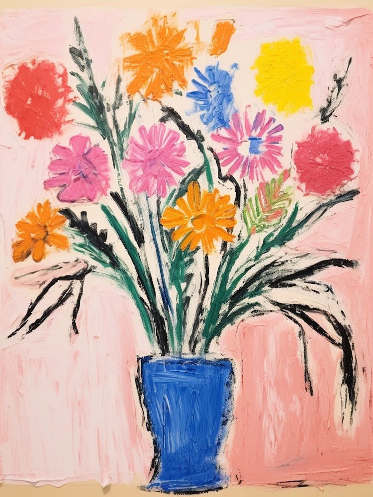 Flower Painting Fauvist Style Carnation 4