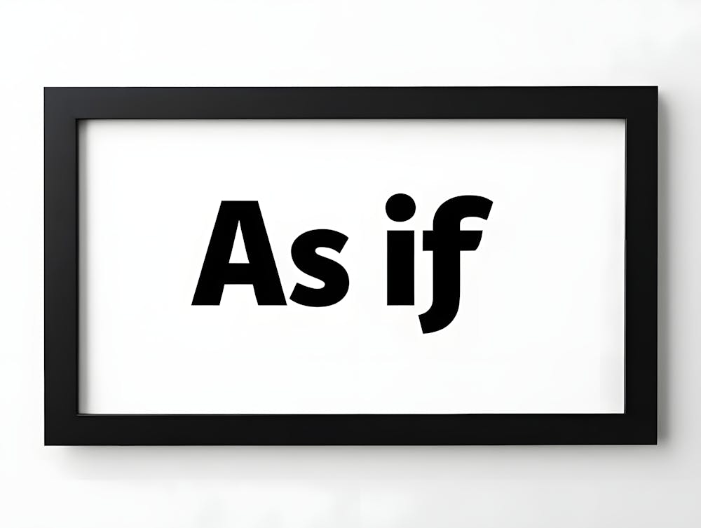 Statement Piece: Framed "As If" Minimalist Wall Decor
