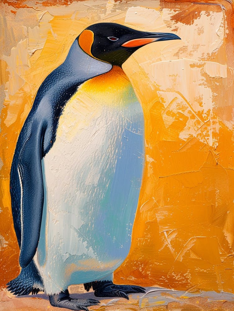 King Penguin Saunders Island Colour Block Painting 4