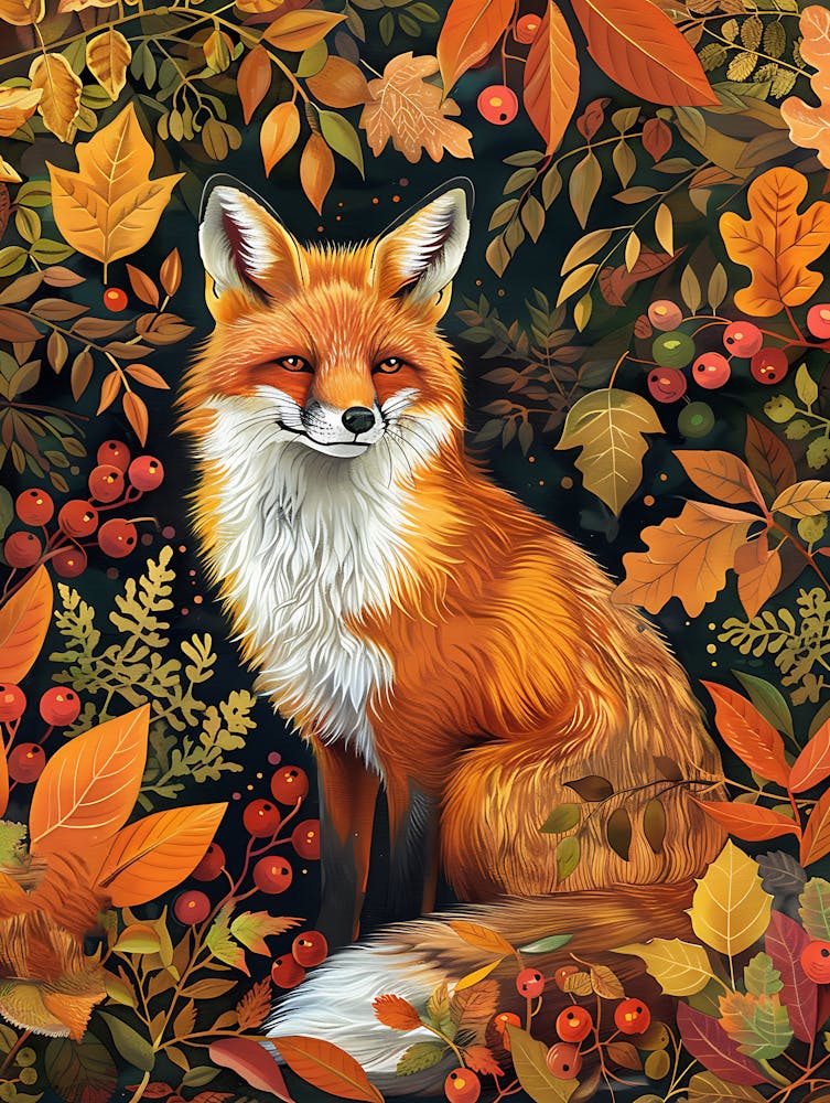 Solitary Fox In The Autumn 11