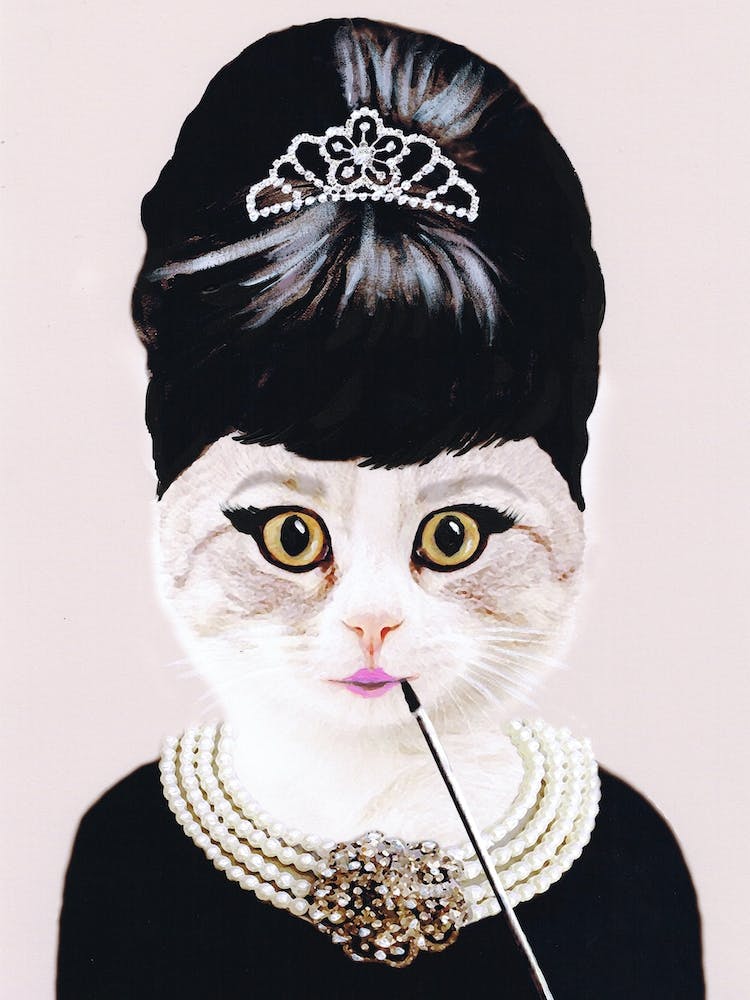 Audrey Hepburn Cat