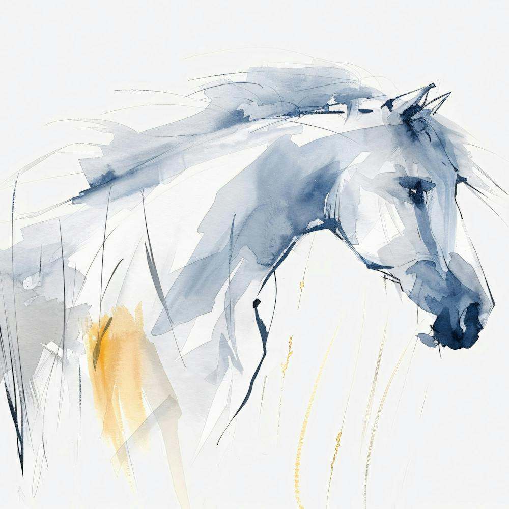 Watercolor Horse Painting