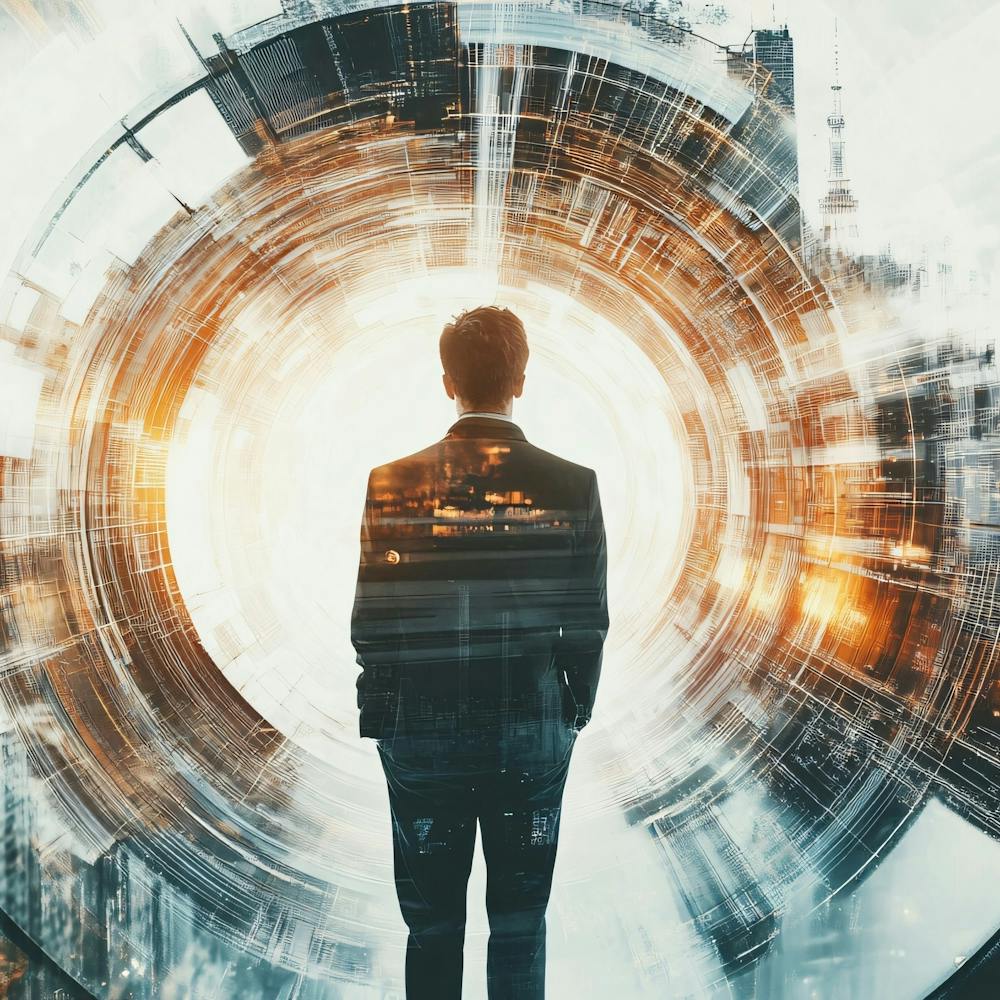 Futuristic Man In A Suit