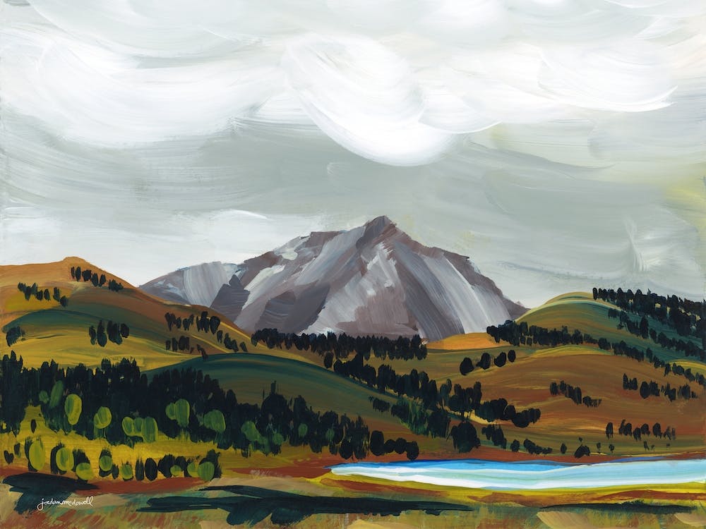 Yellowstone Mountain Landscape