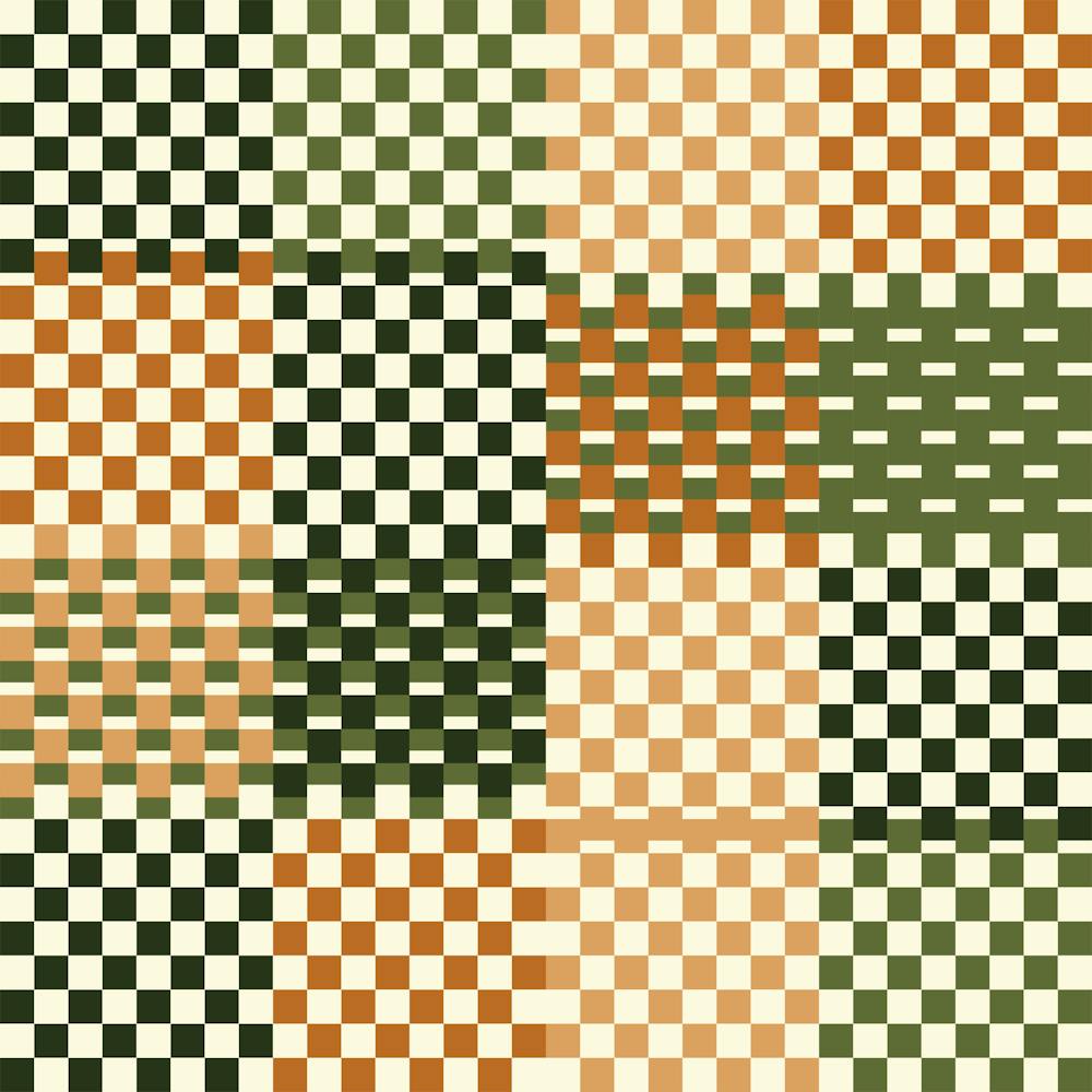 Boho Check Retro Pattern