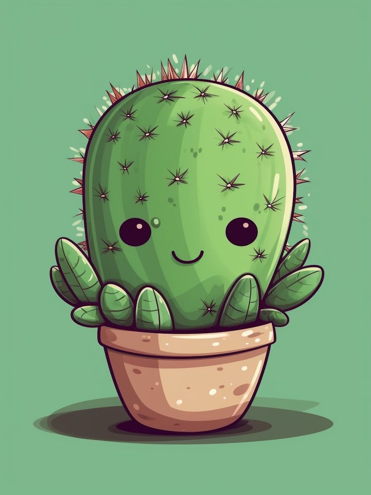 Cactus Kawaii Illustration 4