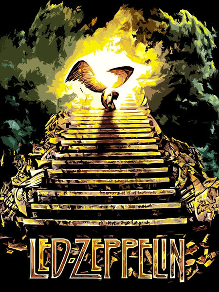 Led Zeppelin band music - Stairway To Heaven Art Print by Fy!
