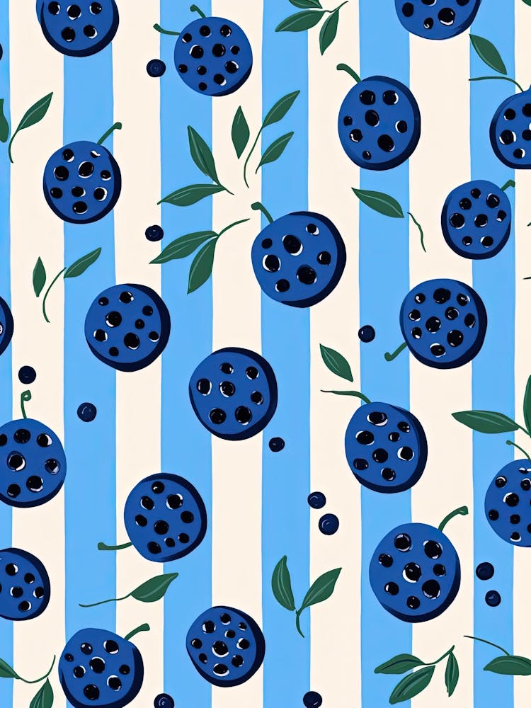 Blueberries Fruit Summer Illustration 2