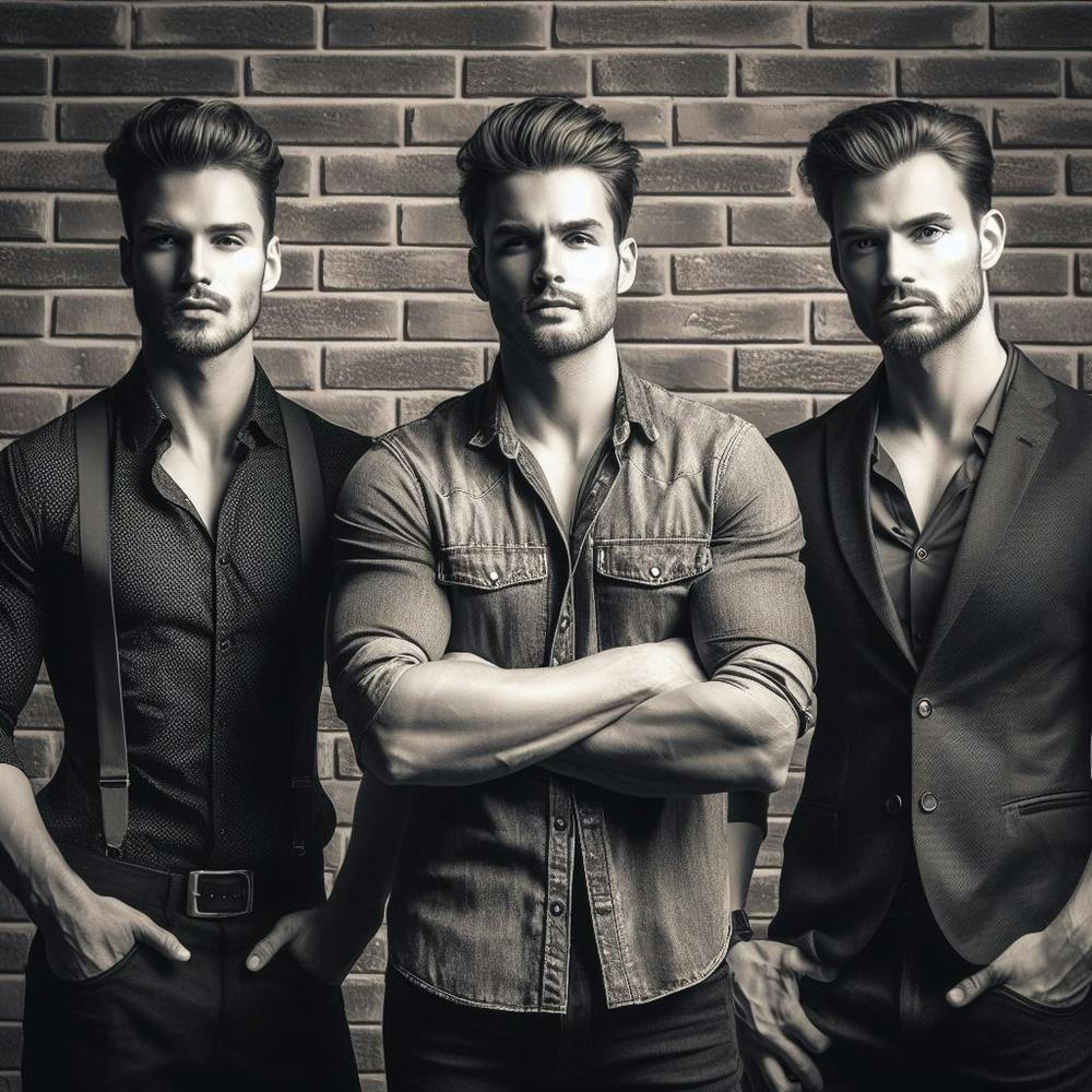 Three Handsome Young Men