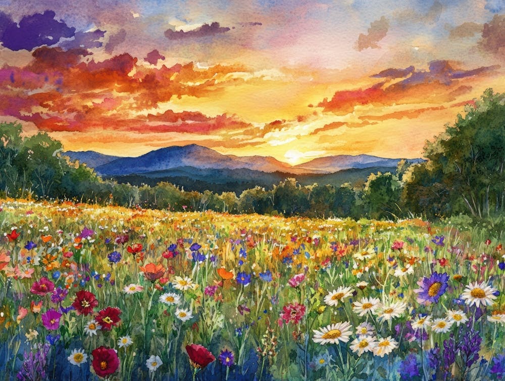 Wildflowers At Sunset 7