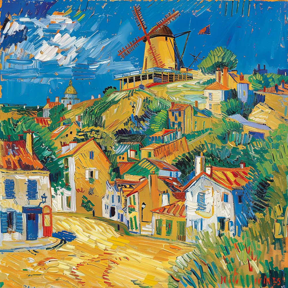 Van Gogh Style: Montmatre Series.