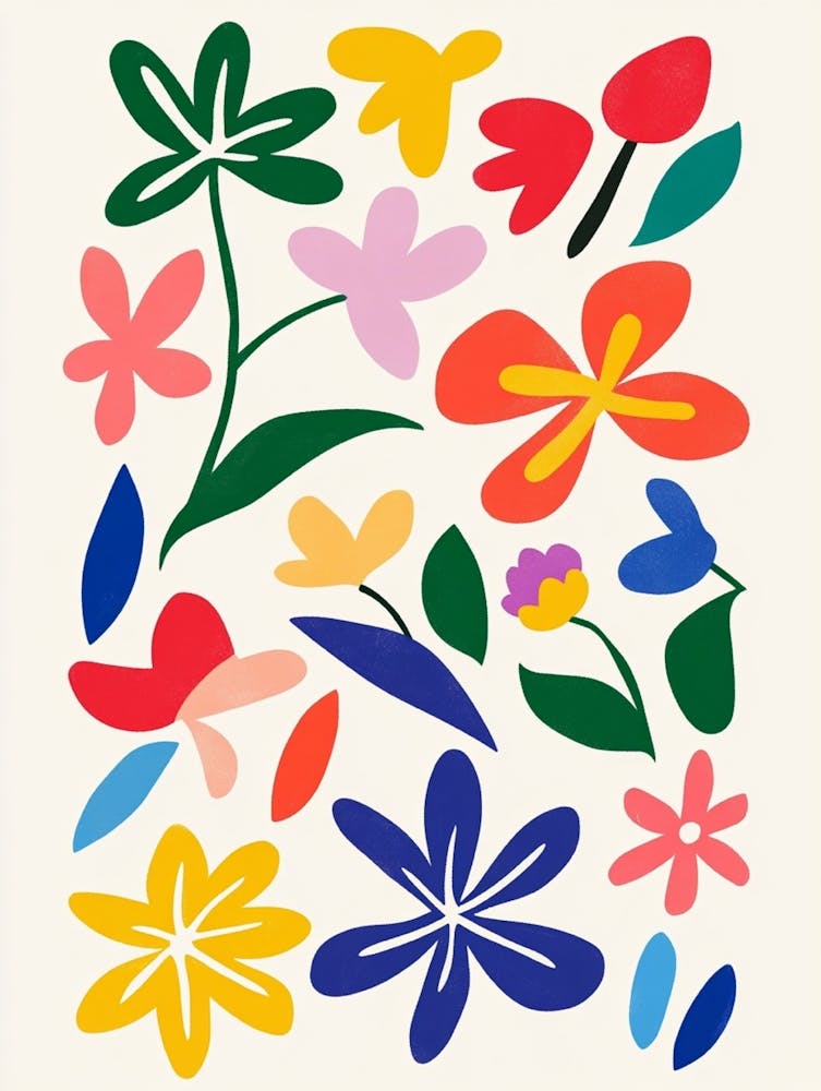 Flowers On A White Background 4