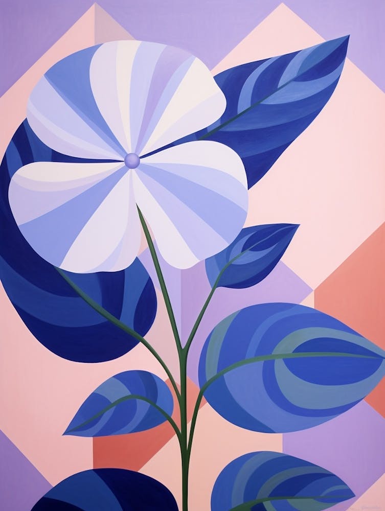 Periwinkle 1 Hilma Af Klint Inspired Pastel Flower Painting