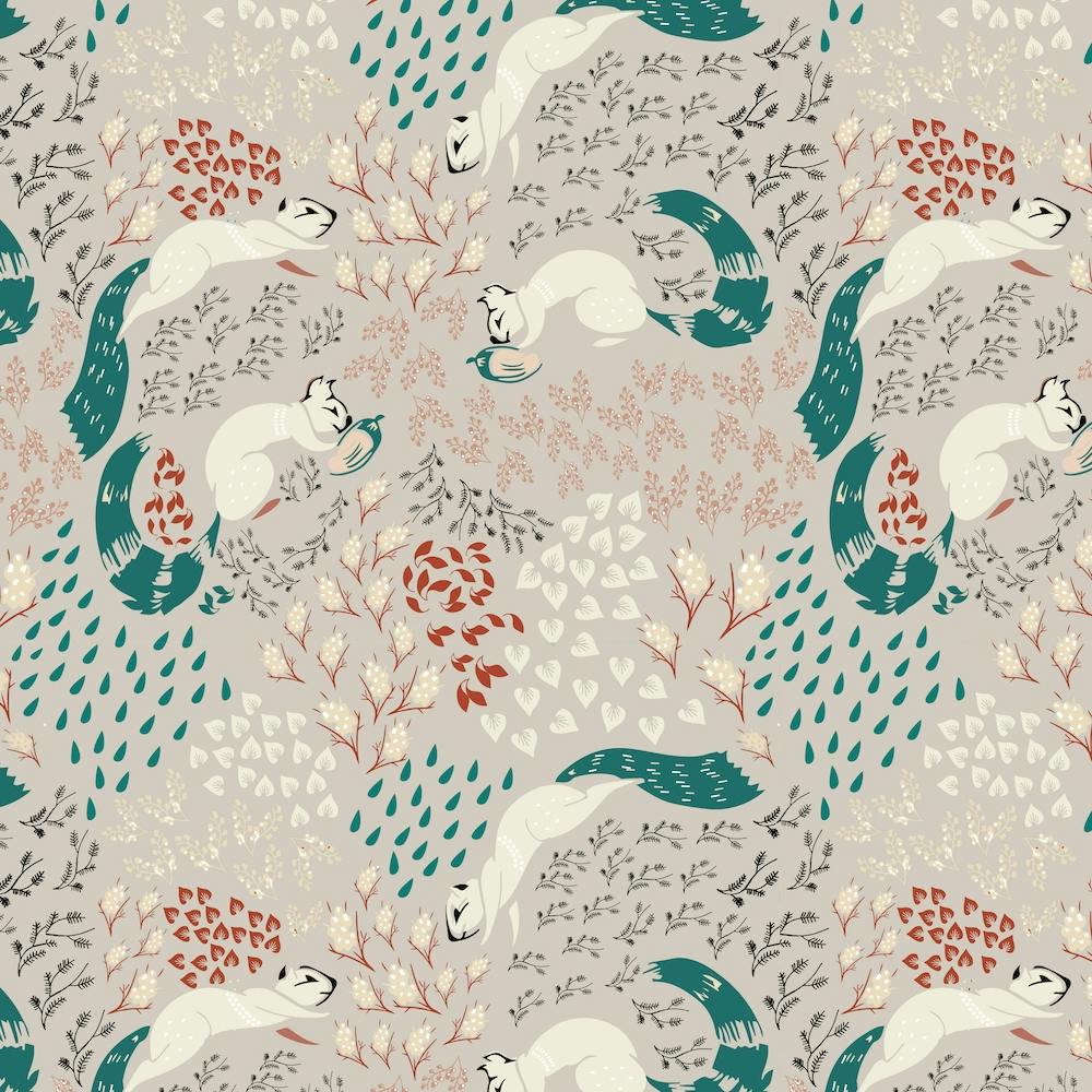 Squirrel Pattern Iii Square