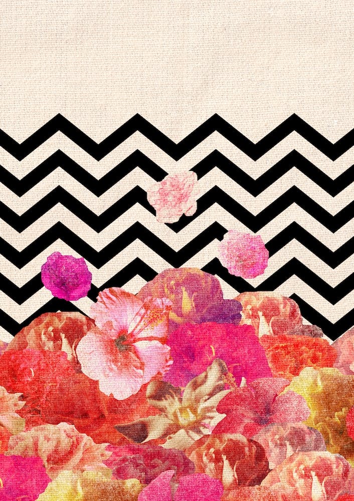 Chevron Flora II - verti in