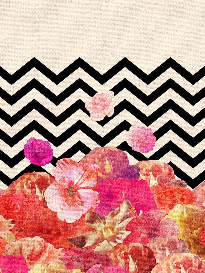 Chevron Flora II - verti in