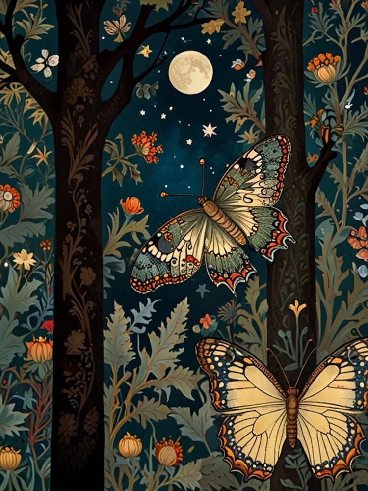 William Morris Butterflies In The Forest 1