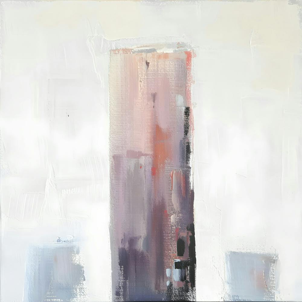 Abstrait Vertical Texturé - Peinture Contemporaine