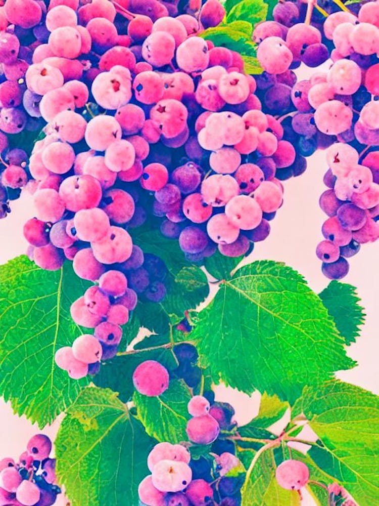 Boysenberry Risograph Retro Poster Fruit