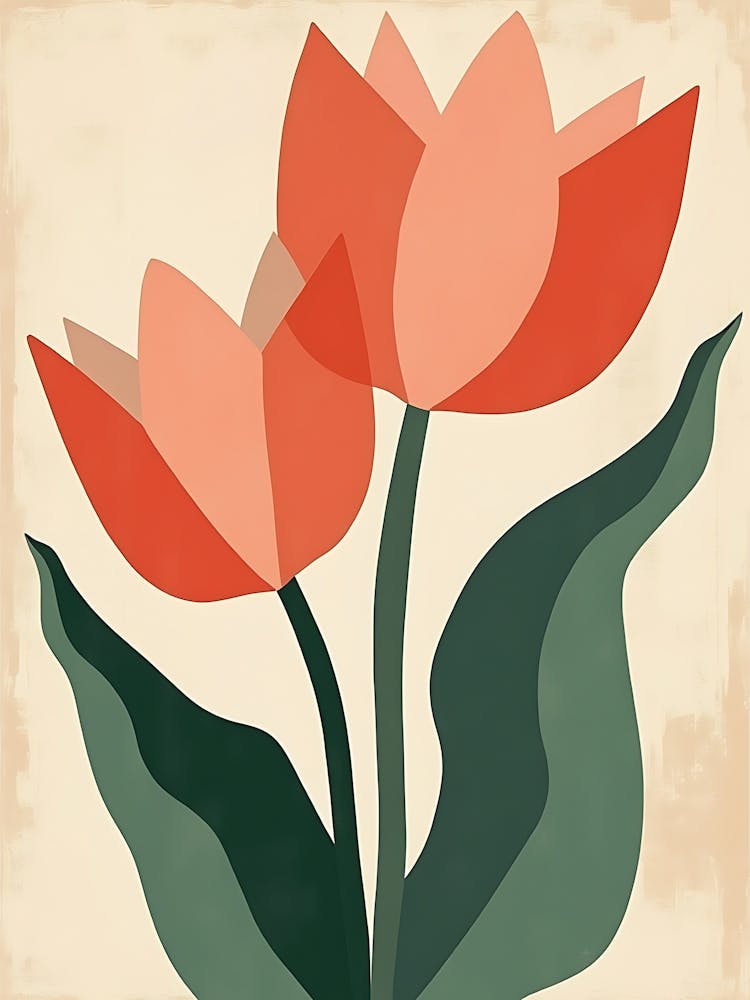 Minimalist Bohemian Flower Art - Modern Wall Decor