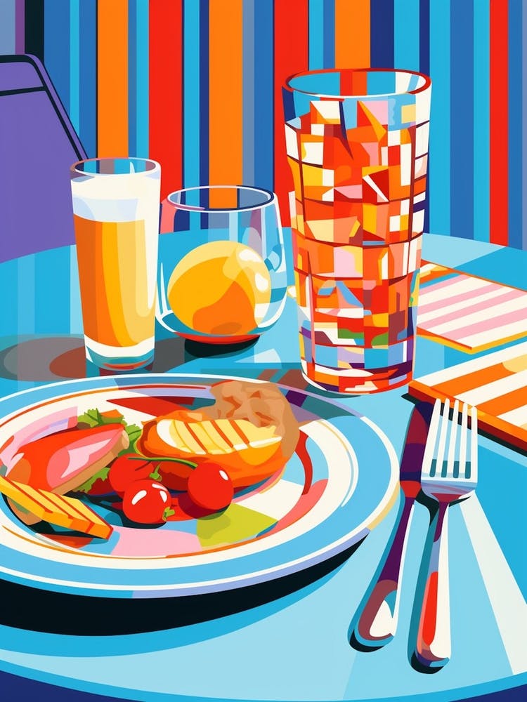 Diner Food Retro Colour Pop