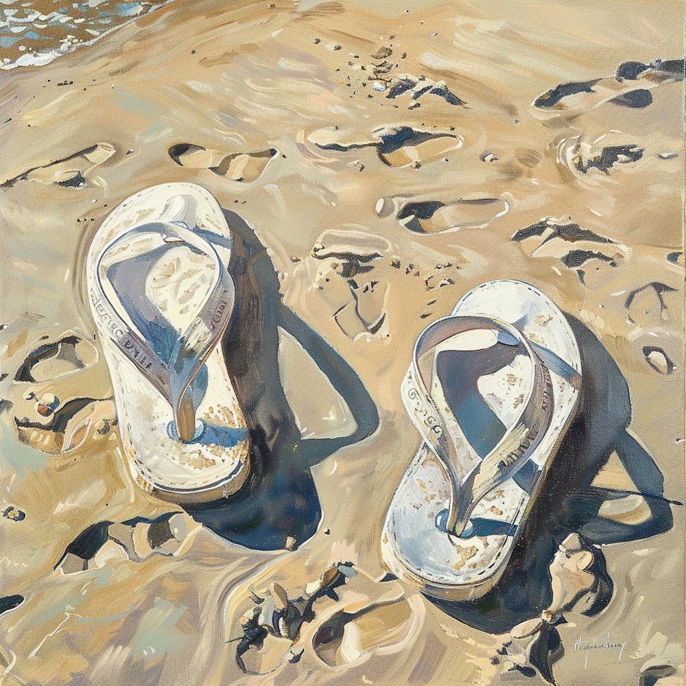 Flip Flops On The Sand