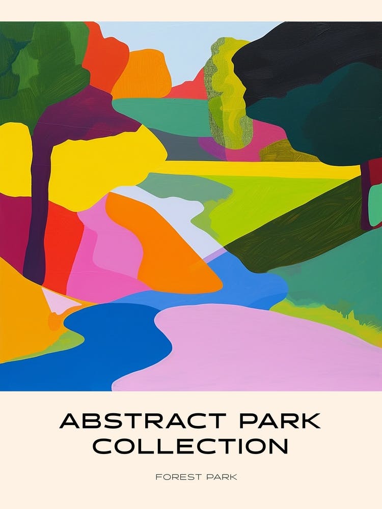 Collection de Parcs Abstraits Affiche Forest Park St Louis 4