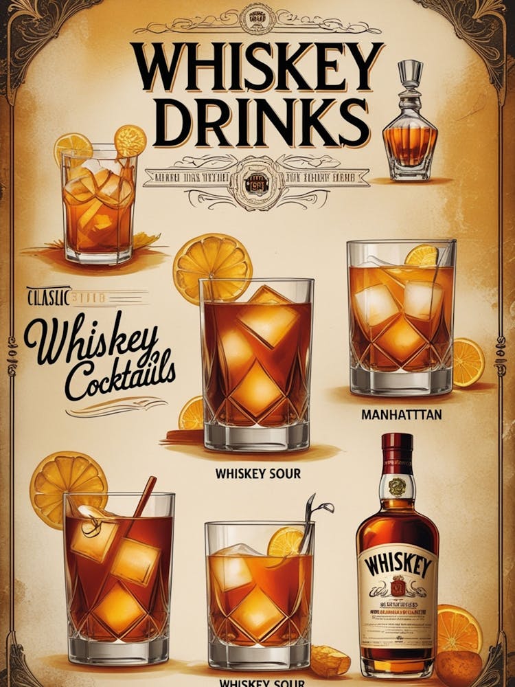 Affiche de Boissons au Whisky 3