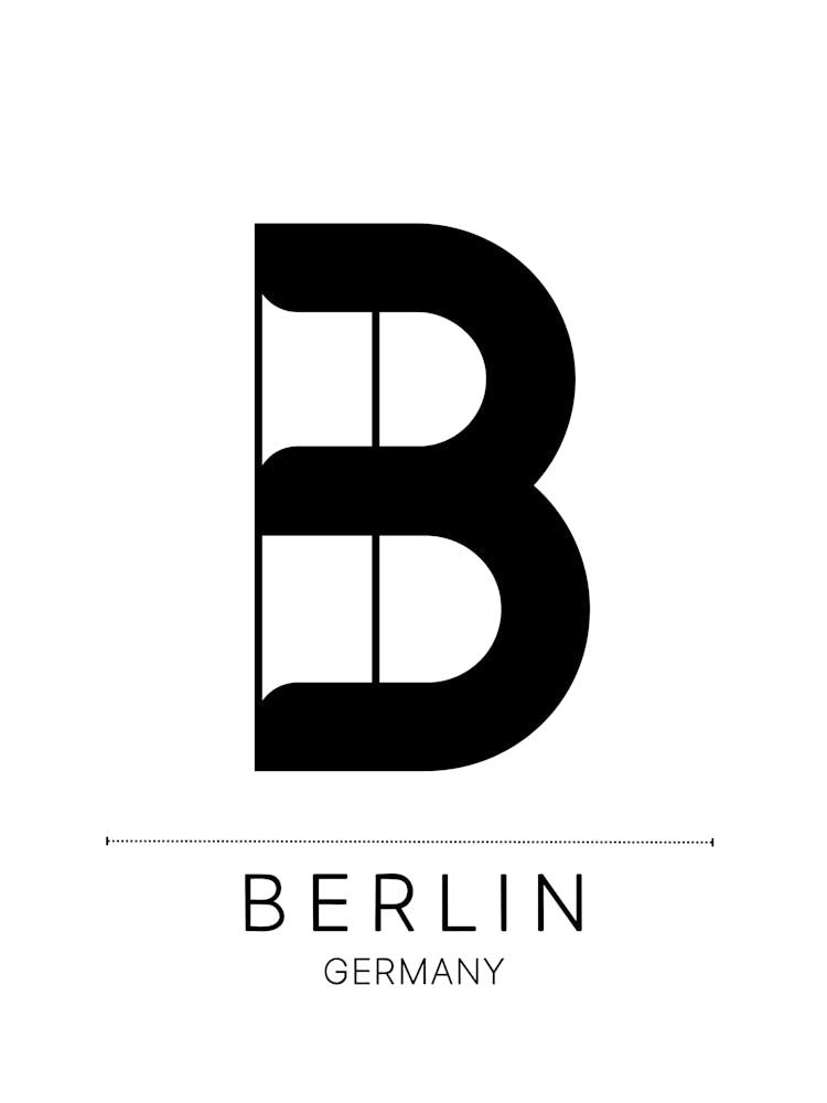 Berlin City Typography Wall