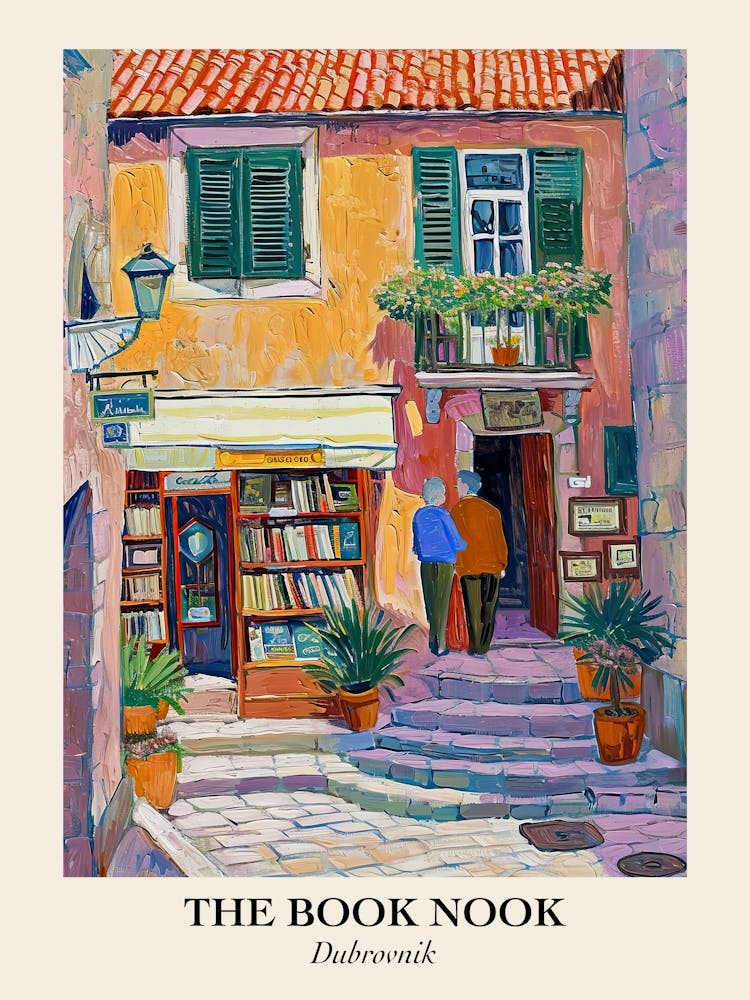 Dubrovnik Book Nook Bookshop 4 Poster