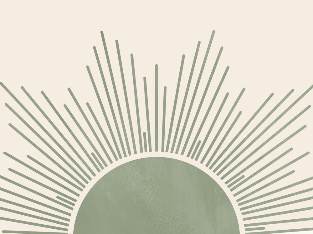 Sage Green Sun, Sunset, Sunrise