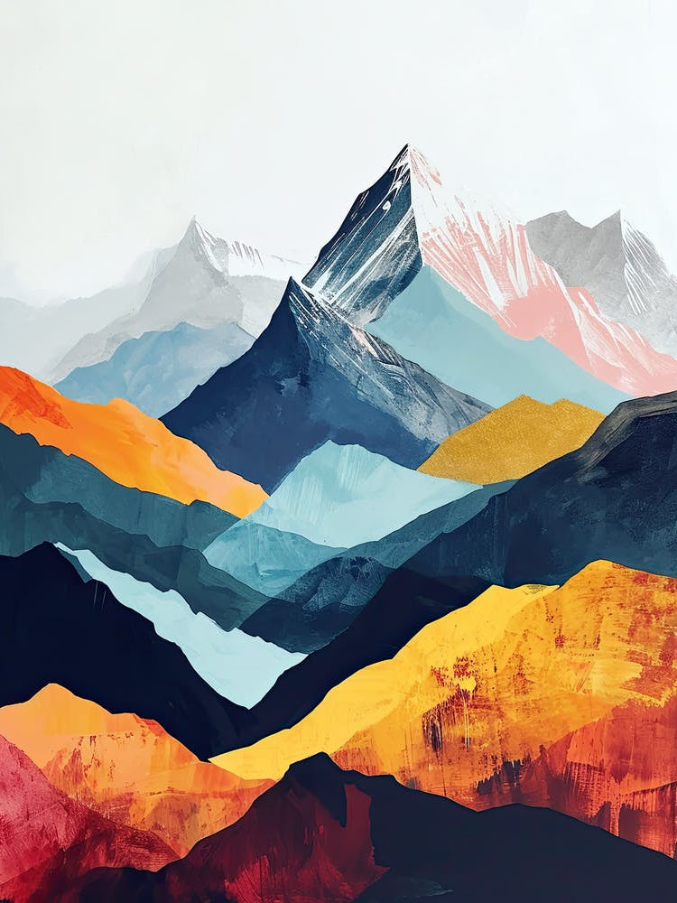 Minimalist Ridges: Mountain Moods