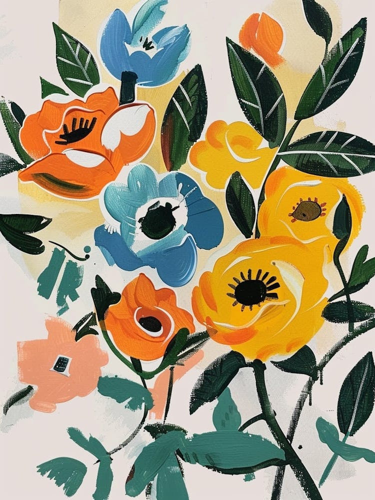 Painted Florals Rose 7