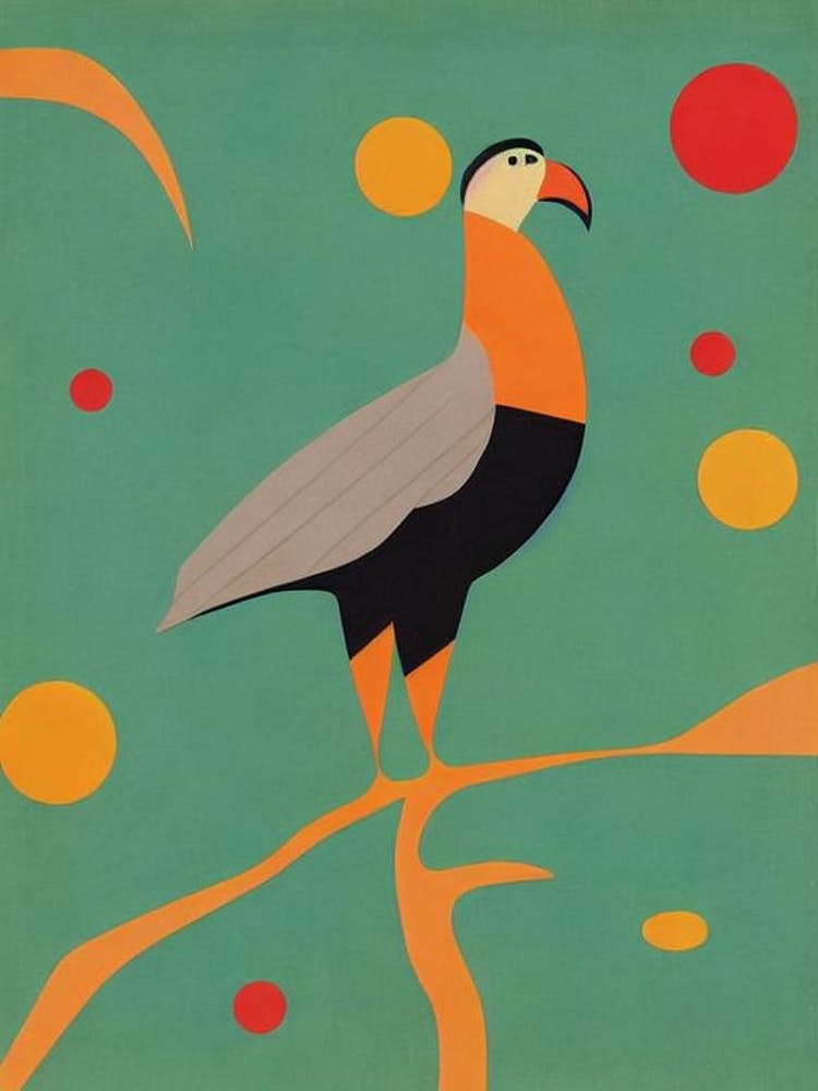 California Condor Midcentury Illustration Bird