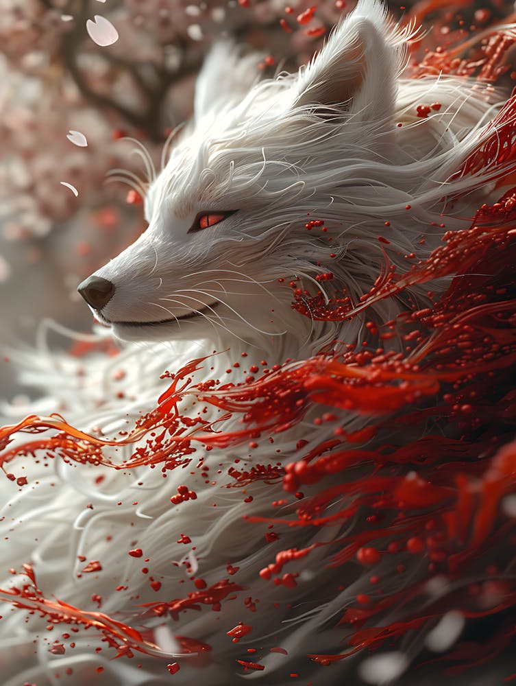 Beautiful Fantasy White Fox 23