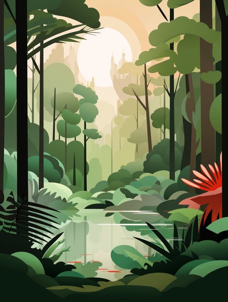 Jungle Abstract Minimalist 6