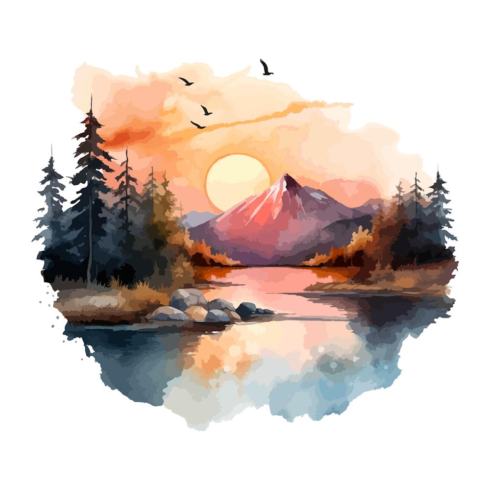 Watercolor Landscape Painting 14