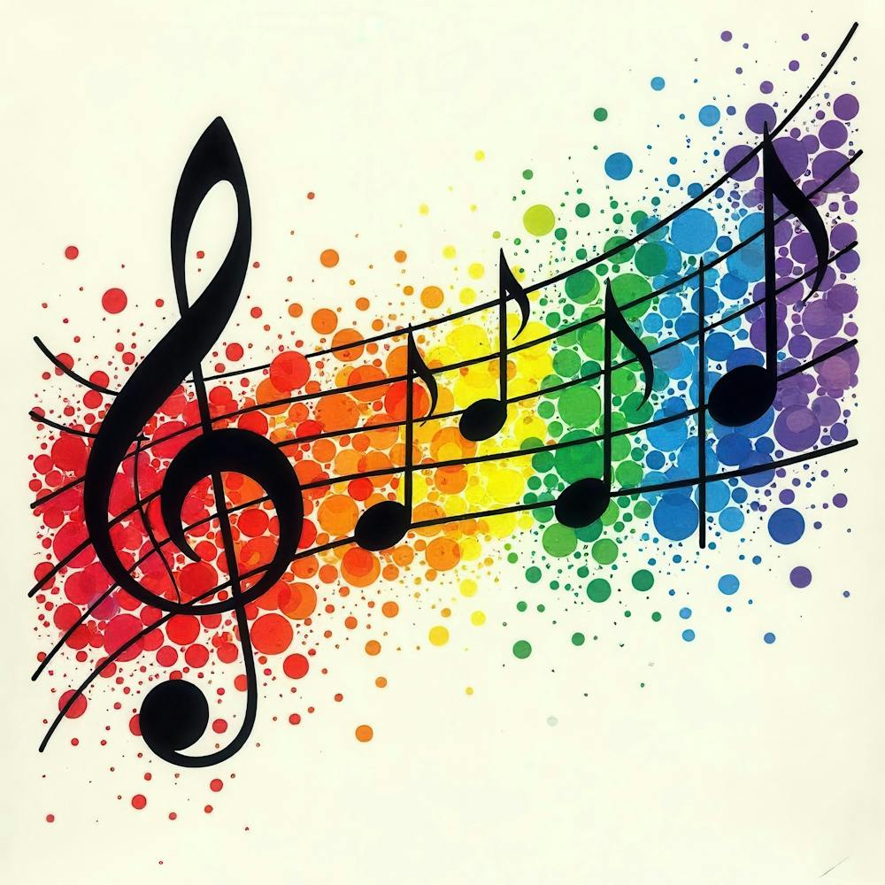 Rainbow Music Notes 2