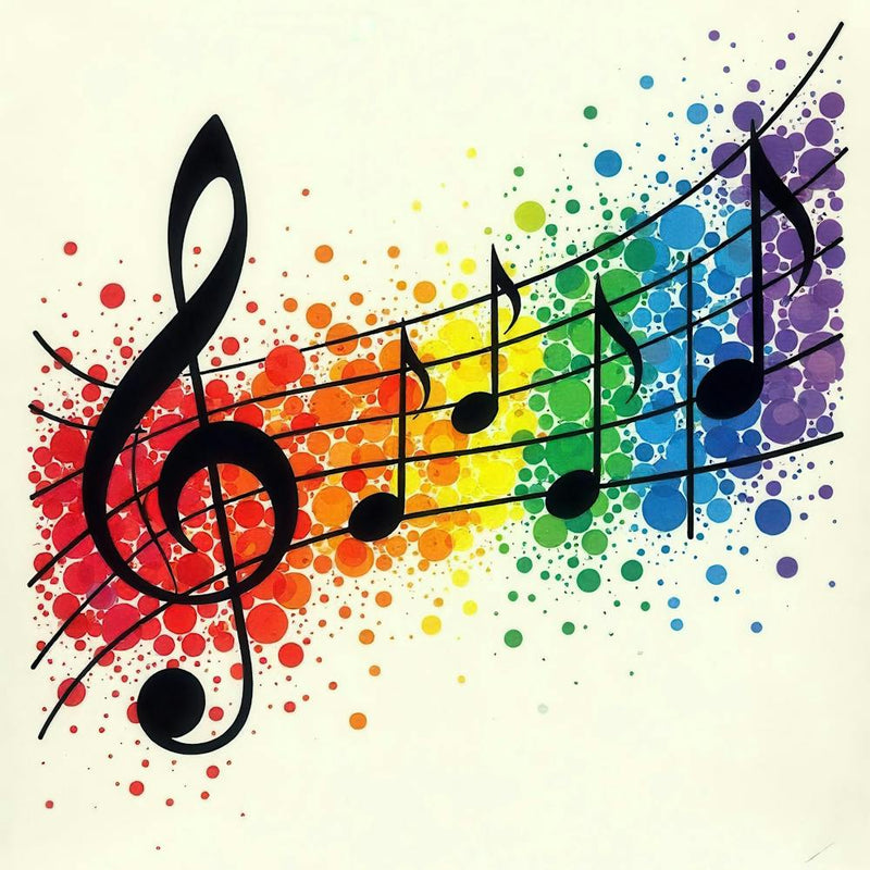 Rainbow Music Notes 2