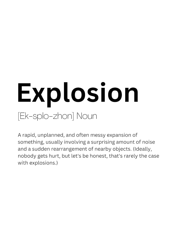 Explosion Definition Meaning 1