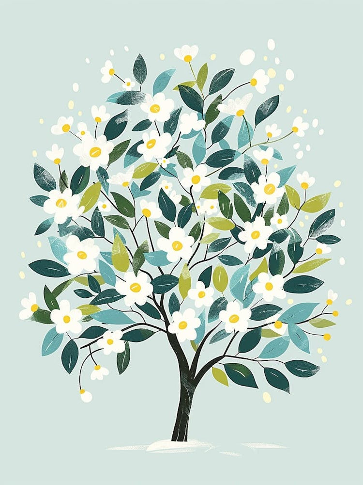 Sycamore Tree Flat Illustration 1