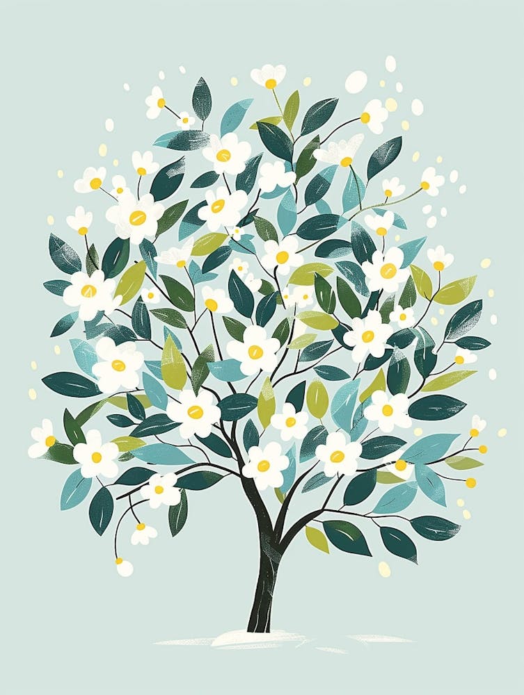 Sycamore Tree Flat Illustration 1
