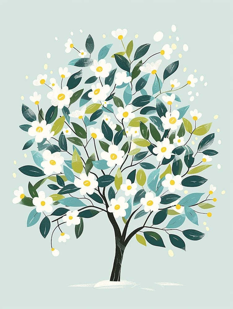 Sycamore Tree Flat Illustration 1