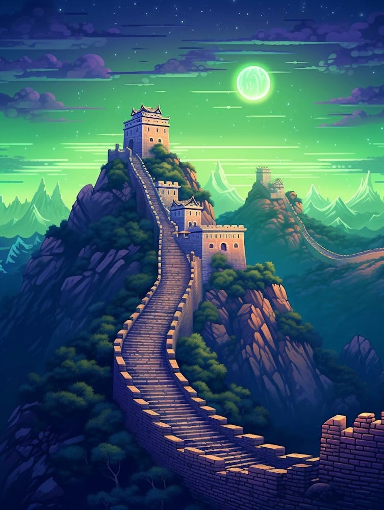 Great Wall Of China Pixel Art 2