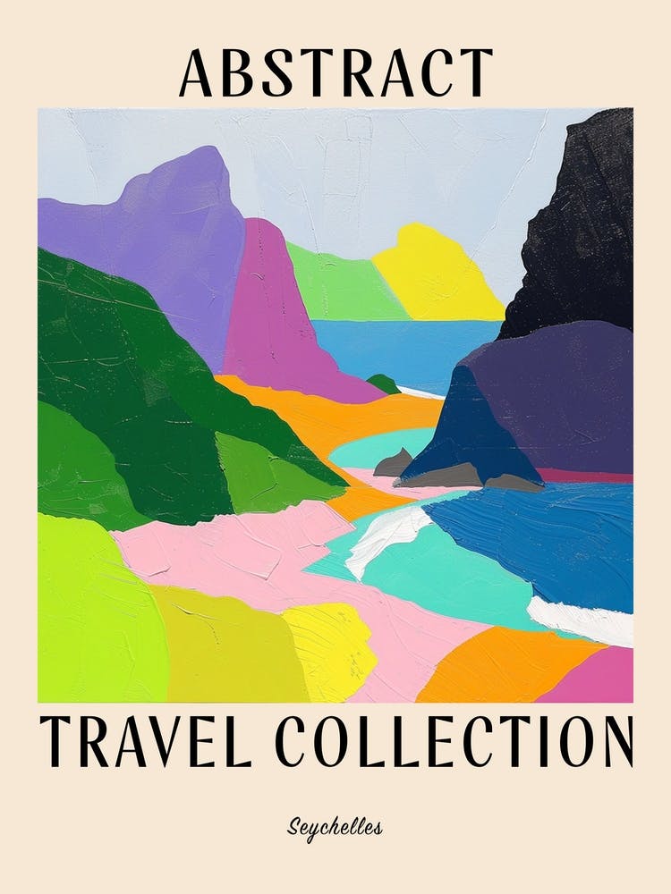 Abstract Travel Collection Poster Seychelles 3
