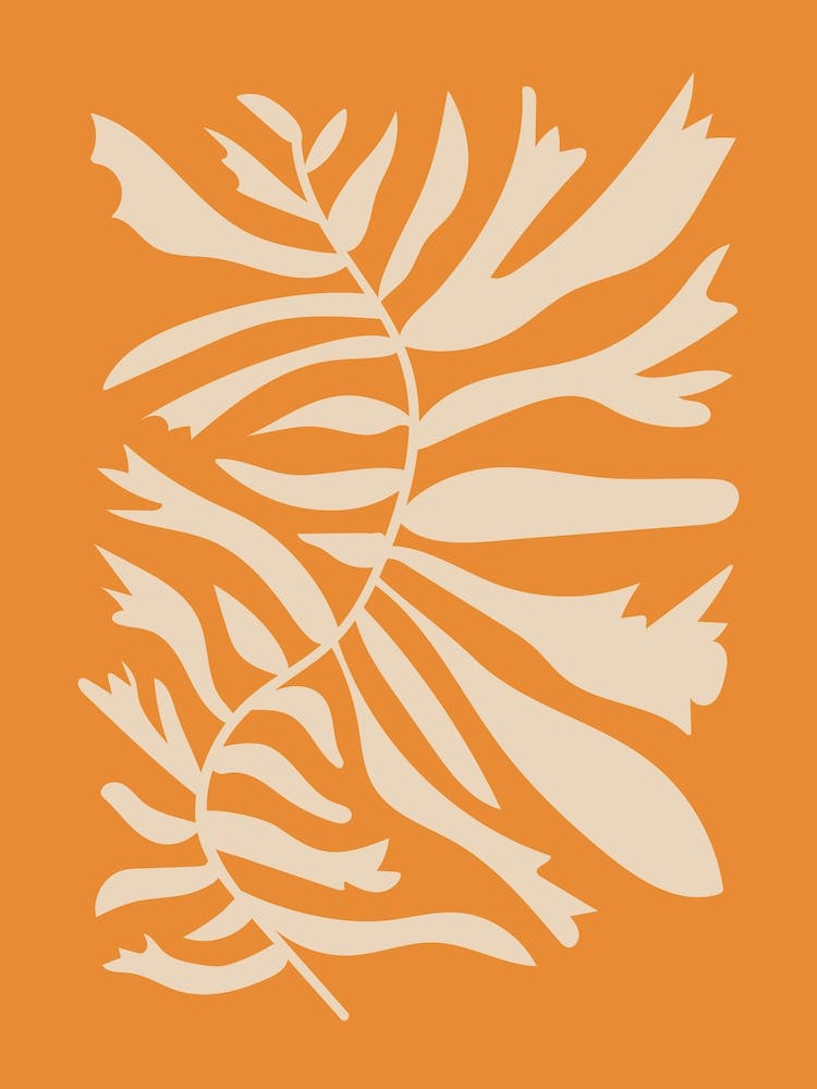 Yellow Abstract Leaves