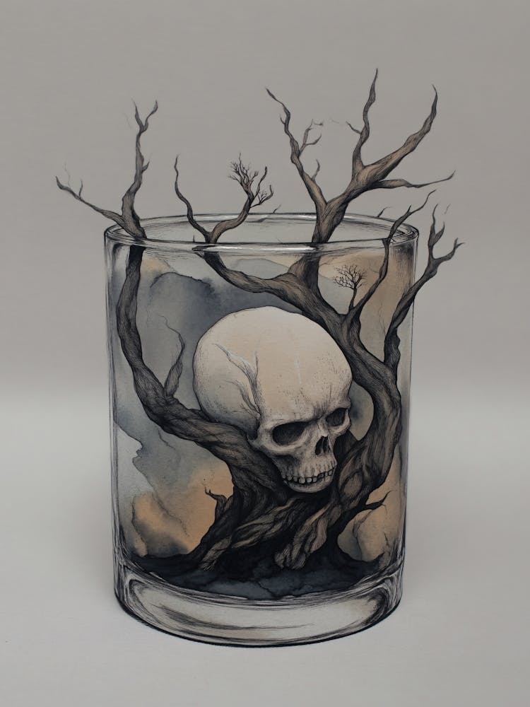 Skull In A Glass