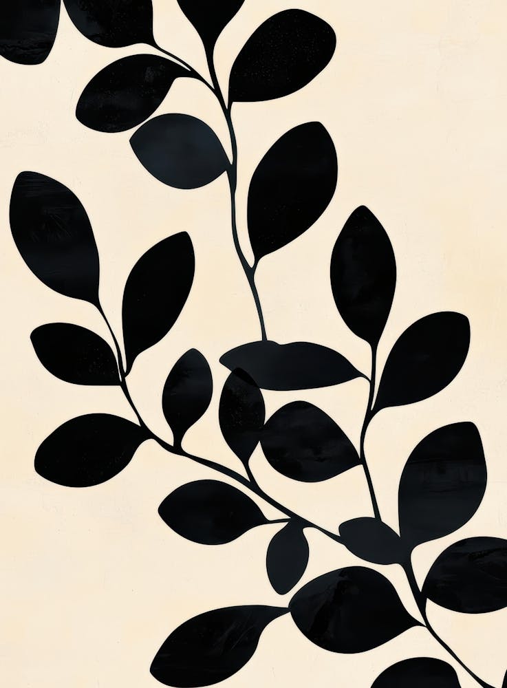 Black And White Leaves 15